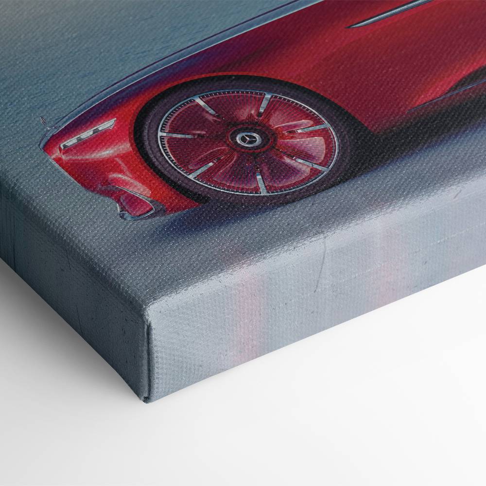 Red Mercedes-Maybach Vision 6 Concept Coupe Wall Art Canvas Print Cars