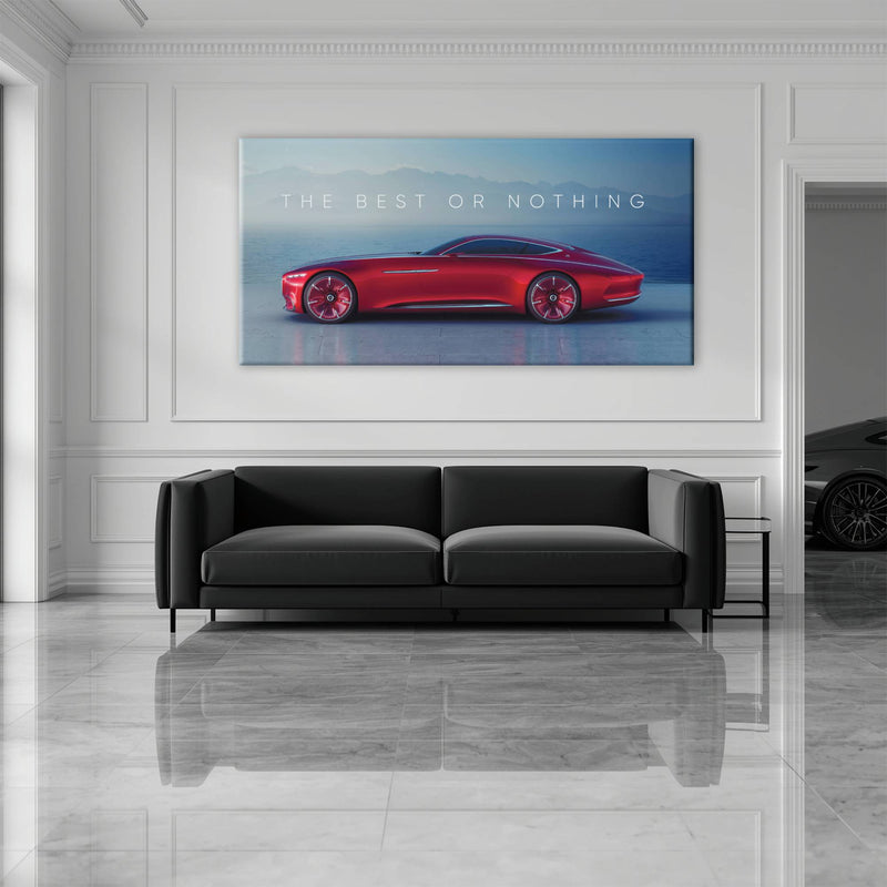 Red Mercedes-Maybach Vision 6 Concept Coupe Wall Art Canvas Print Cars