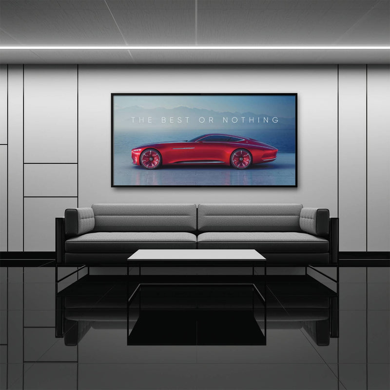 Red Mercedes-Maybach Vision 6 Concept Coupe Wall Art Canvas Print Cars