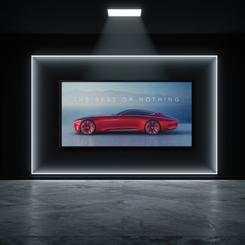 Red Mercedes-Maybach Vision 6 Concept Coupe Wall Art Canvas Print Cars