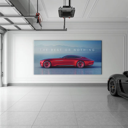 Red Mercedes-Maybach Vision 6 Concept Coupe Wall Art Canvas Print Cars