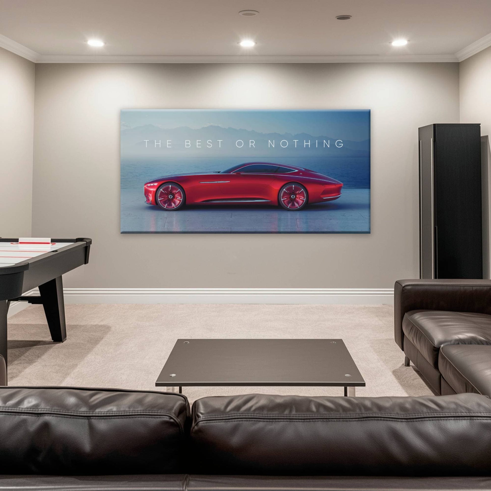 Red Mercedes-Maybach Vision 6 Concept Coupe Wall Art Canvas Print Cars
