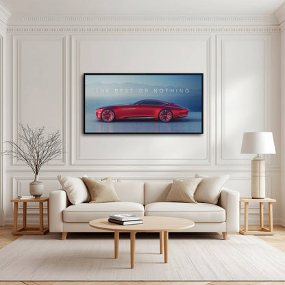 Red Mercedes-Maybach Vision 6 Concept Coupe Wall Art Canvas Print Cars