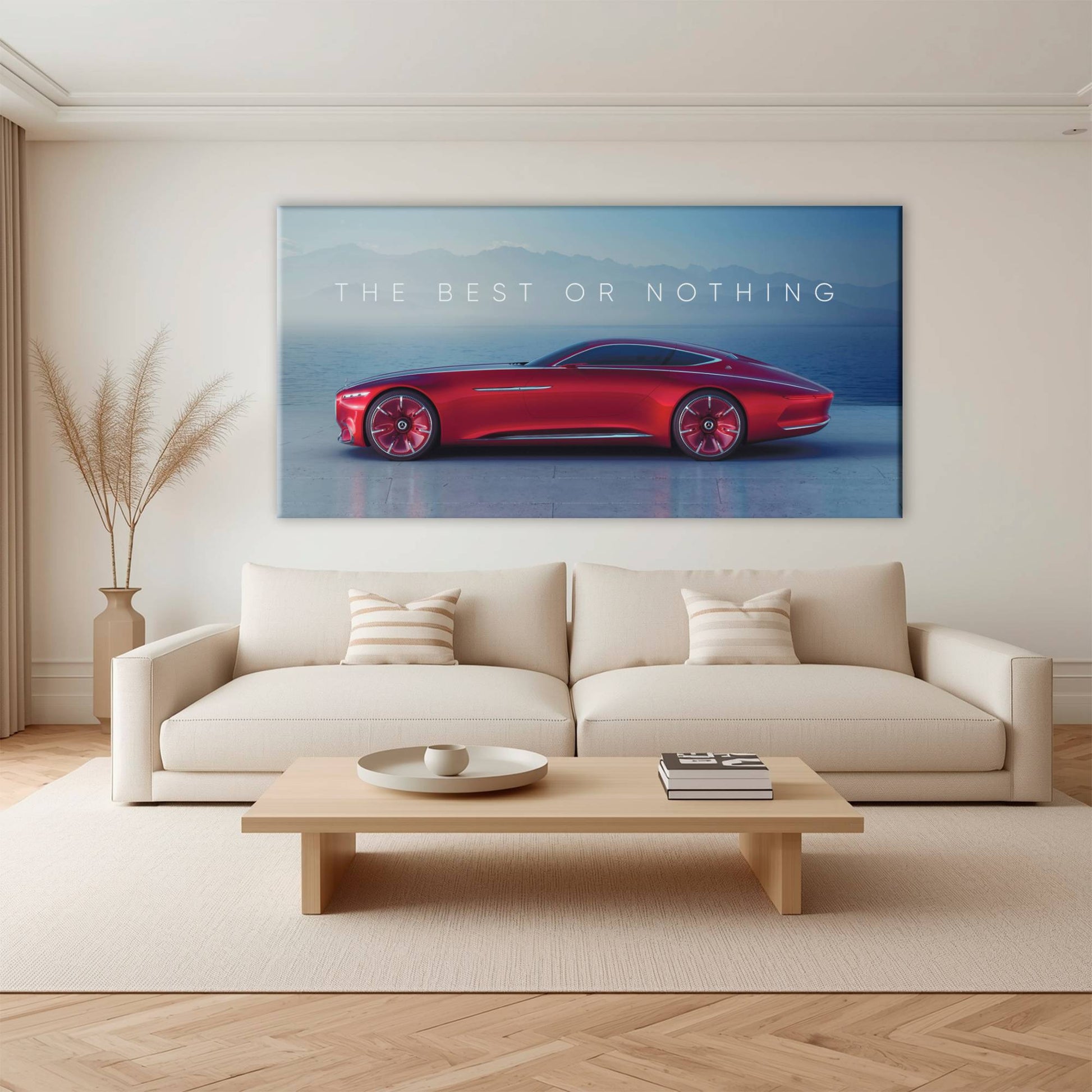 Red Mercedes-Maybach Vision 6 Concept Coupe Wall Art Canvas Print Cars