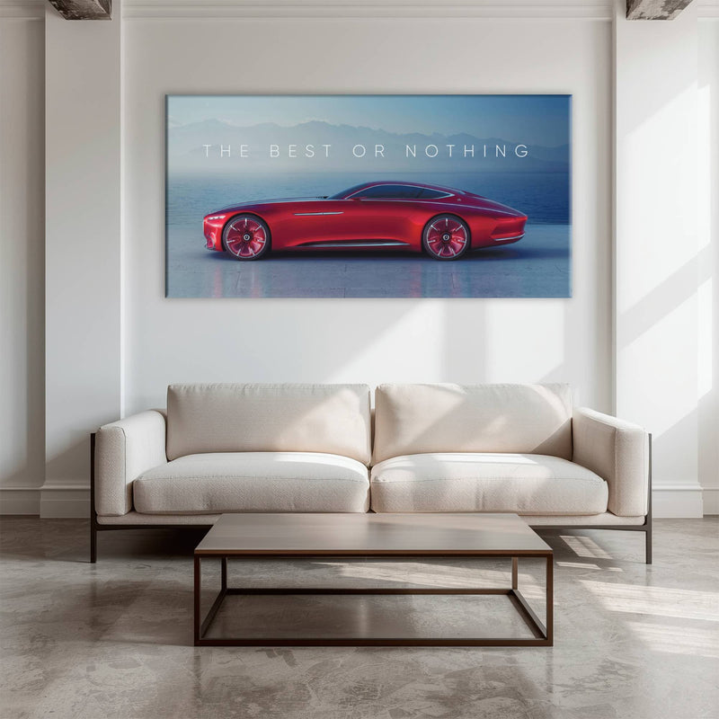 Red Mercedes-Maybach Vision 6 Concept Coupe Wall Art Canvas Print Cars
