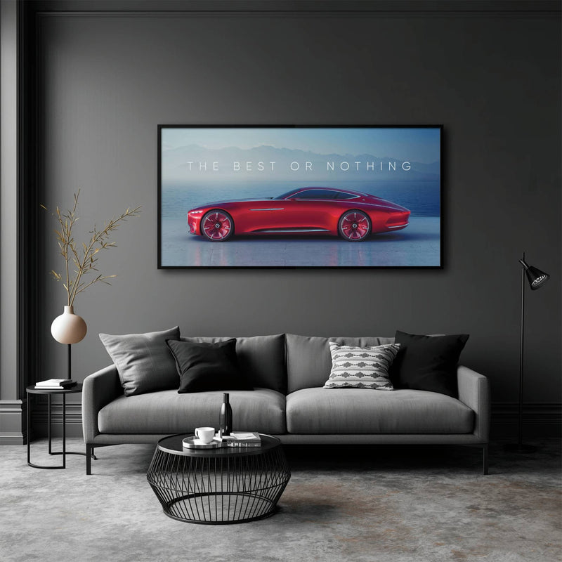 Red Mercedes-Maybach Vision 6 Concept Coupe Wall Art Canvas Print Cars