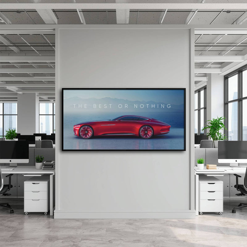 Red Mercedes-Maybach Vision 6 Concept Coupe Wall Art Canvas Print Cars