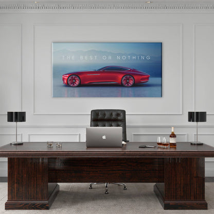 Red Mercedes-Maybach Vision 6 Concept Coupe Wall Art Canvas Print Cars