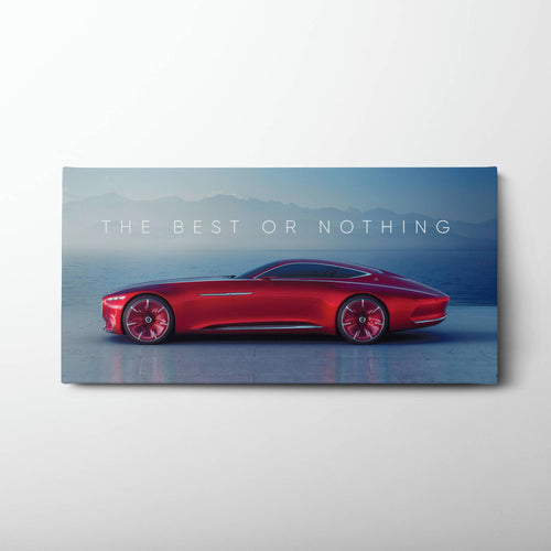 Red Mercedes-Maybach Vision 6 Concept Coupe Wall Art Canvas Print Cars
