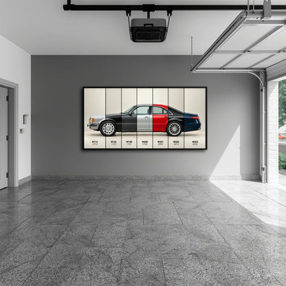 Mercedes-Benz S-Class Evolution Poster & Canvas Wall Art | Caveson Cars