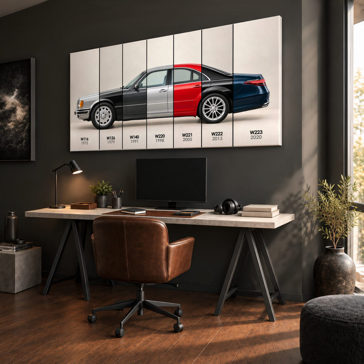 Mercedes-Benz S-Class Evolution Poster & Canvas Wall Art | Caveson Cars