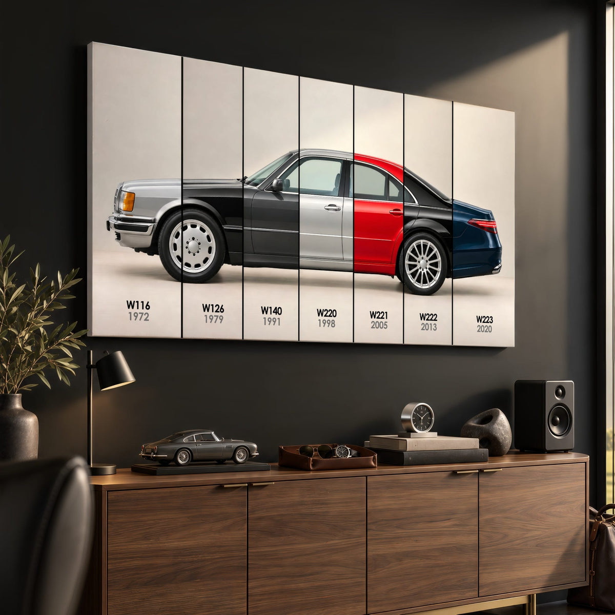 Mercedes-Benz S-Class Evolution Poster & Canvas Wall Art | Caveson Cars