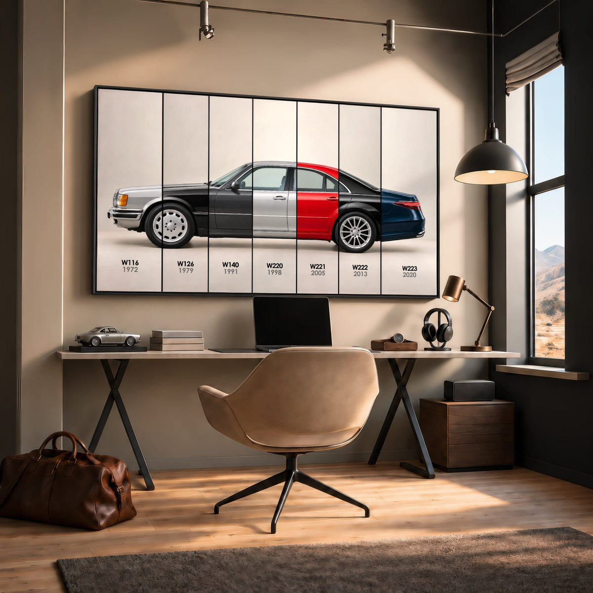 Mercedes-Benz S-Class Evolution Poster & Canvas Wall Art | Caveson Cars
