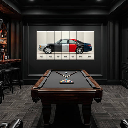 Mercedes-Benz S-Class Evolution Poster & Canvas Wall Art | Caveson Cars