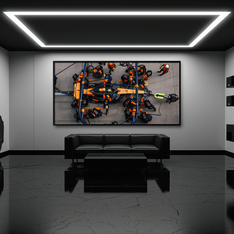 McLaren F1 Wall Art Pit Stop Canvas Print