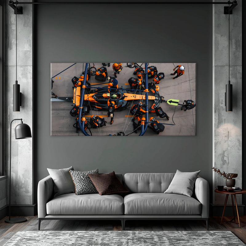 McLaren F1 Wall Art Pit Stop Canvas Print