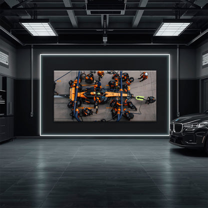 McLaren F1 Wall Art Pit Stop Canvas Print