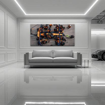 McLaren F1 Wall Art Pit Stop Canvas Print