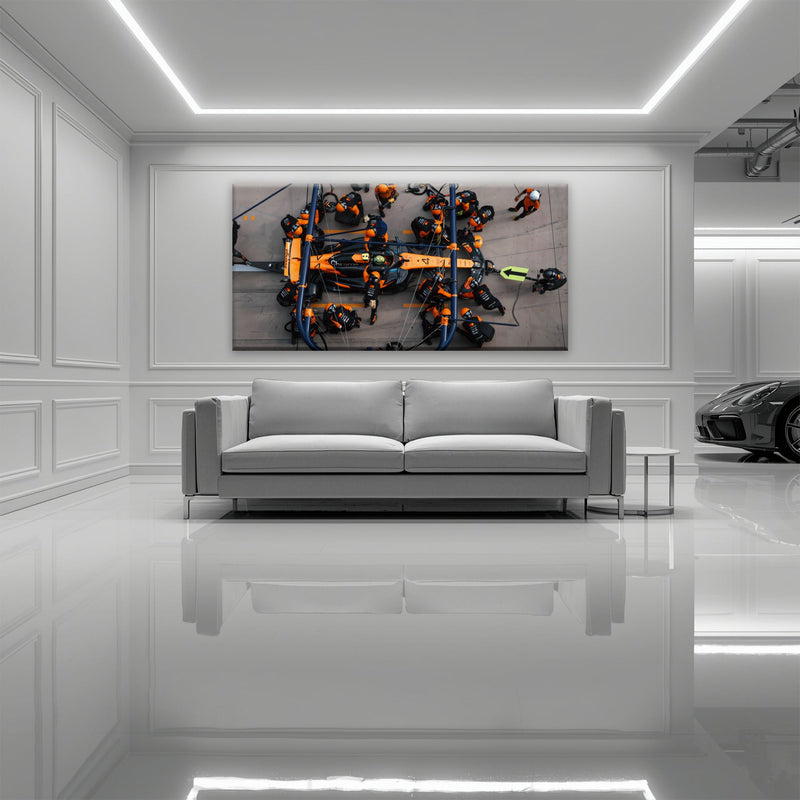 McLaren F1 Wall Art Pit Stop Canvas Print