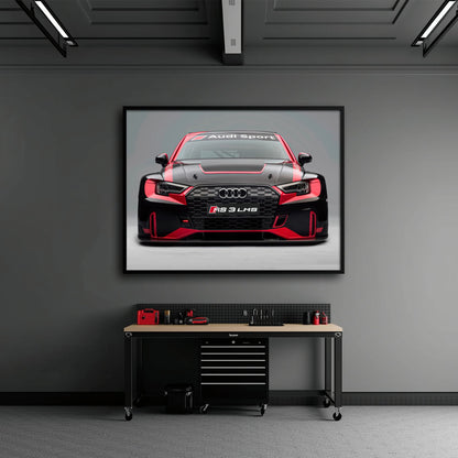 Audi RS 3 LMS Racing Wall Art Sport Car Canvas