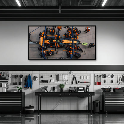 McLaren F1 Wall Art Pit Stop Canvas Print