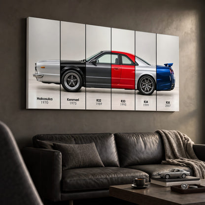 Nissan GT-R Evolution Poster & Canvas Wall Art | Caveson Cars