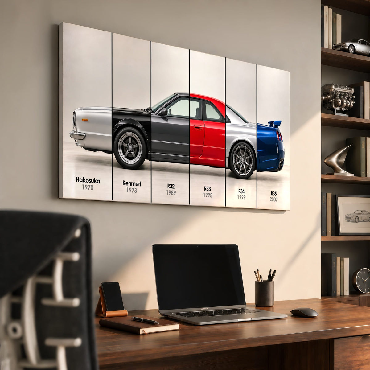 Nissan GT-R Evolution Poster & Canvas Wall Art | Caveson Cars