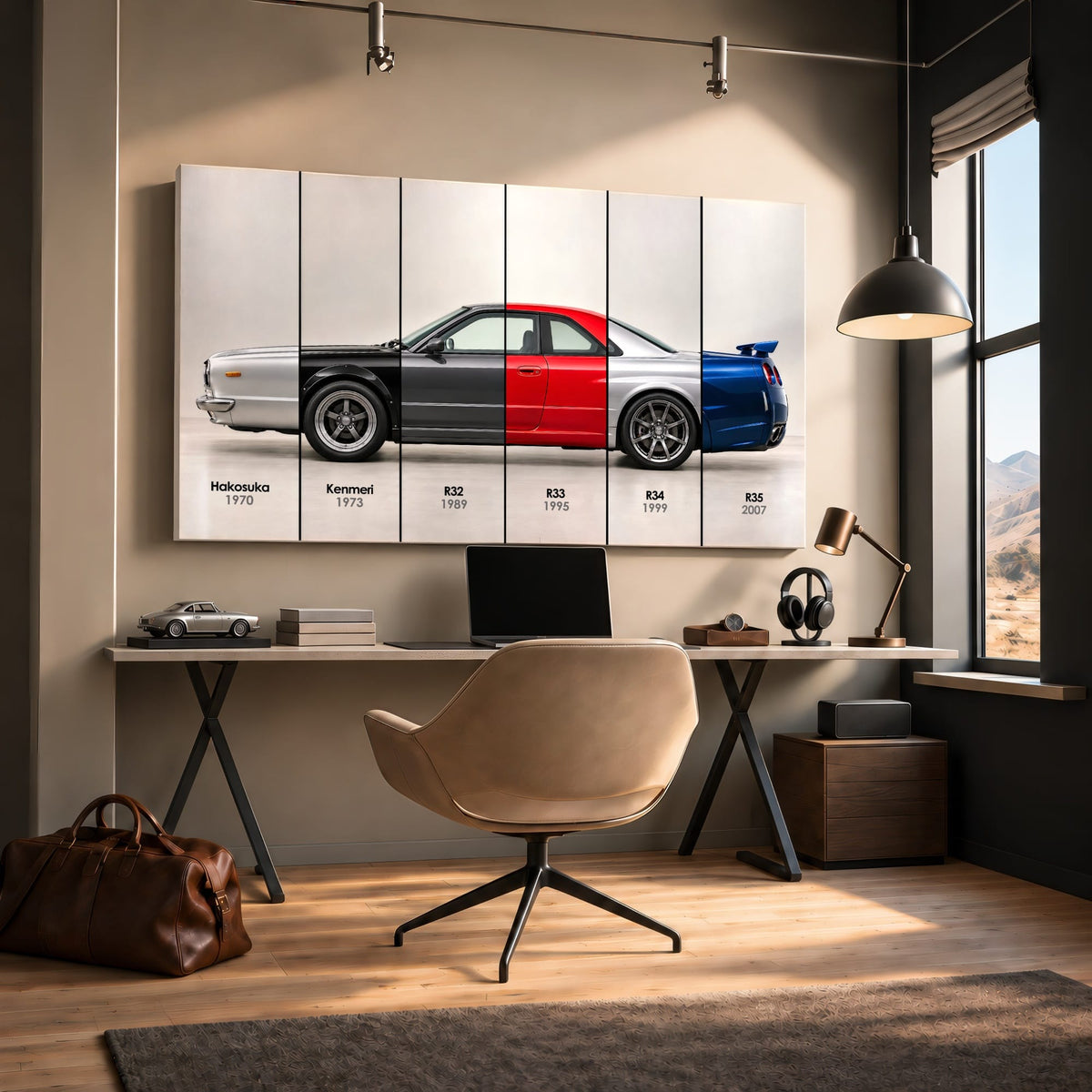 Nissan GT-R Evolution Poster & Canvas Wall Art | Caveson Cars