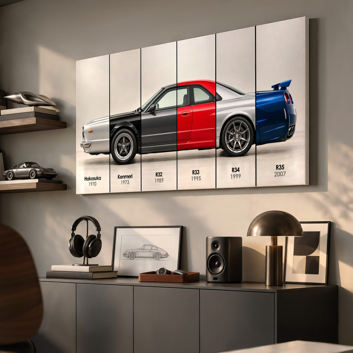 Nissan GT-R Evolution Poster & Canvas Wall Art | Caveson Cars
