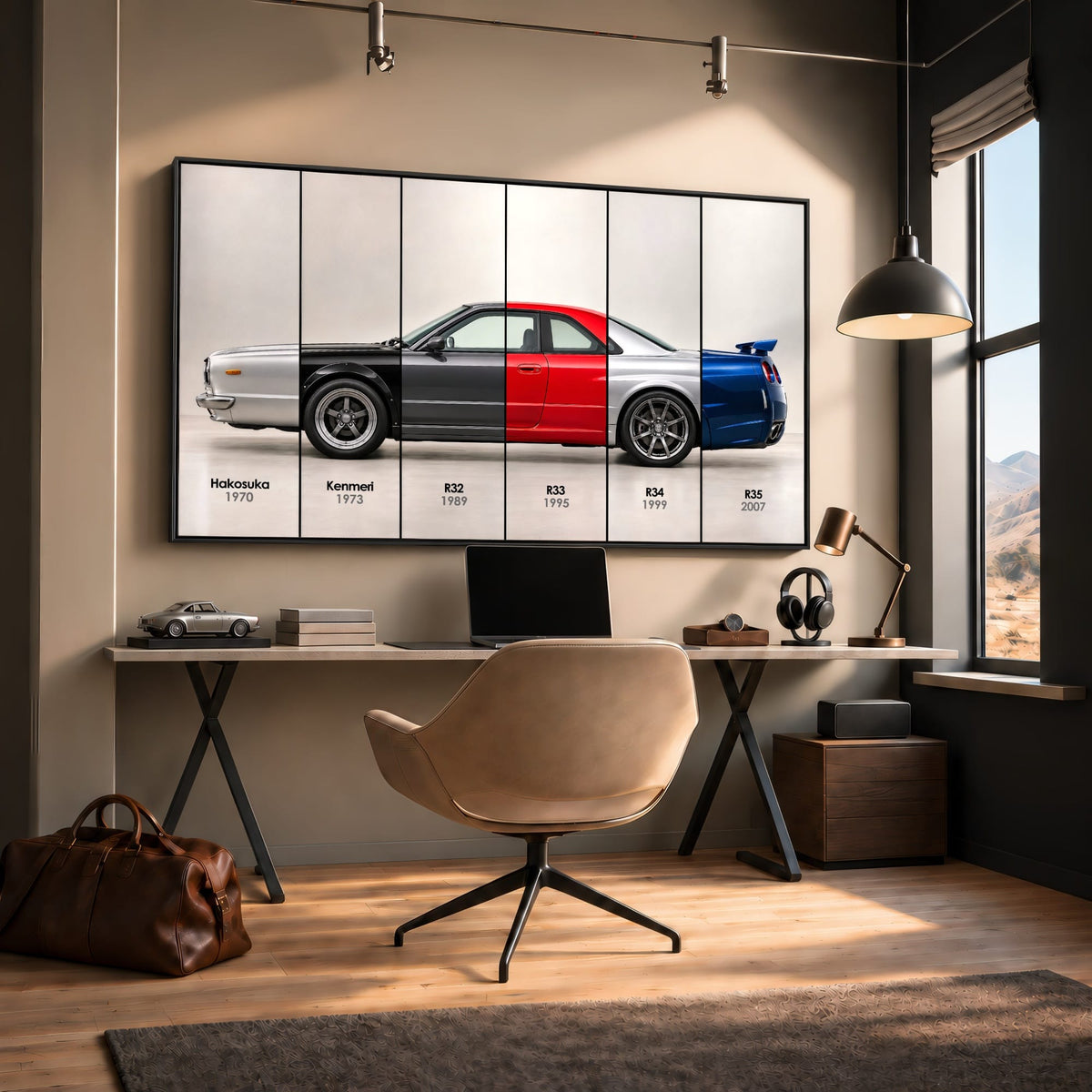 Nissan GT-R Evolution Poster & Canvas Wall Art | Caveson Cars