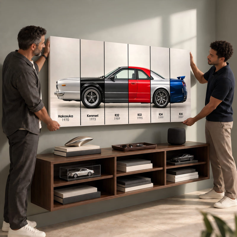 Nissan GT-R Evolution Poster & Canvas Wall Art | Caveson Cars