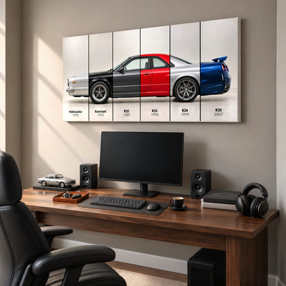 Nissan GT-R Evolution Poster & Canvas Wall Art | Caveson Cars