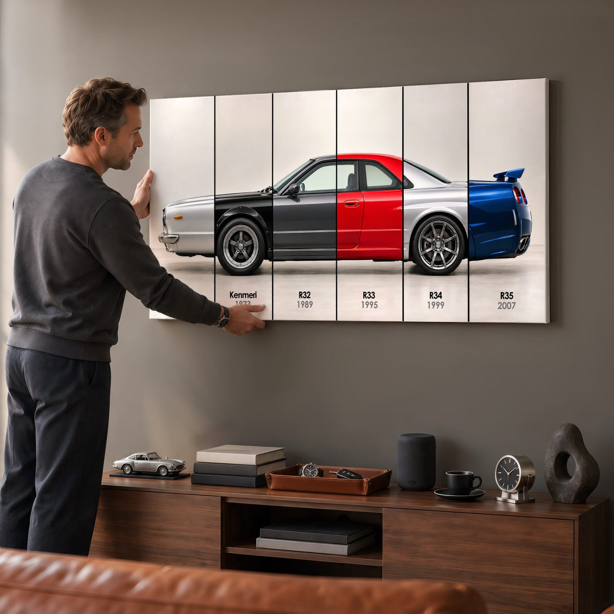 Nissan GT-R Evolution Poster & Canvas Wall Art | Caveson Cars