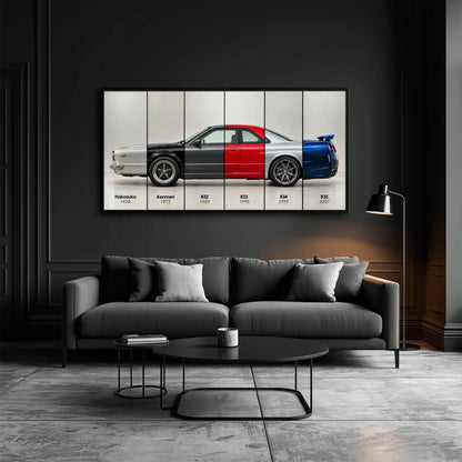 Nissan GT-R Evolution Poster & Canvas Wall Art | Caveson Cars