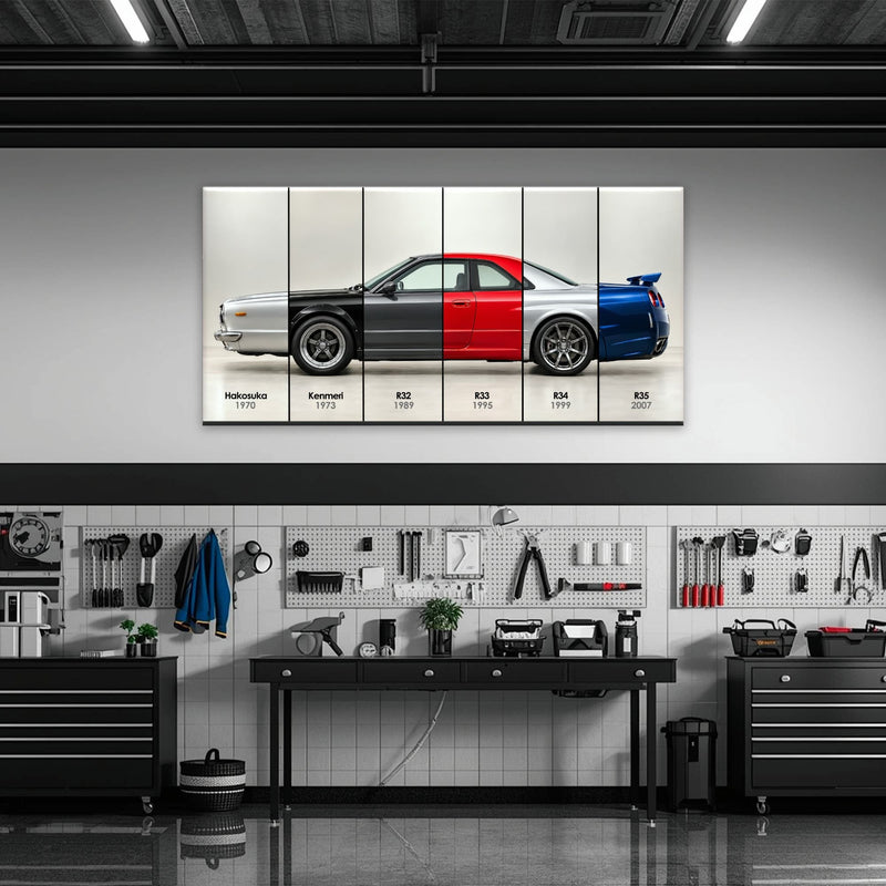 Nissan GT-R Evolution Poster & Canvas Wall Art | Caveson Cars
