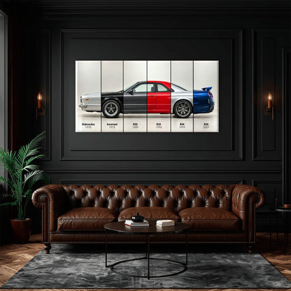 Nissan GT-R Evolution Poster & Canvas Wall Art | Caveson Cars