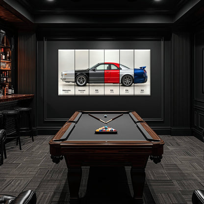 Nissan GT-R Evolution Poster & Canvas Wall Art | Caveson Cars