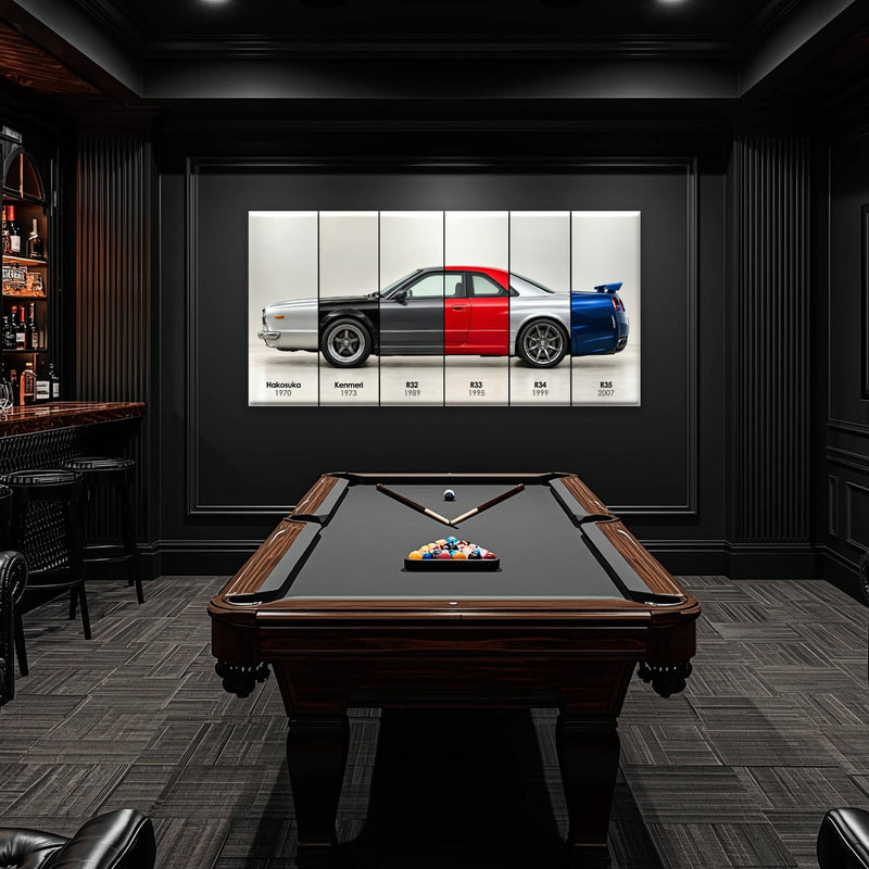 Nissan GT-R Evolution Poster & Canvas Wall Art | Caveson Cars