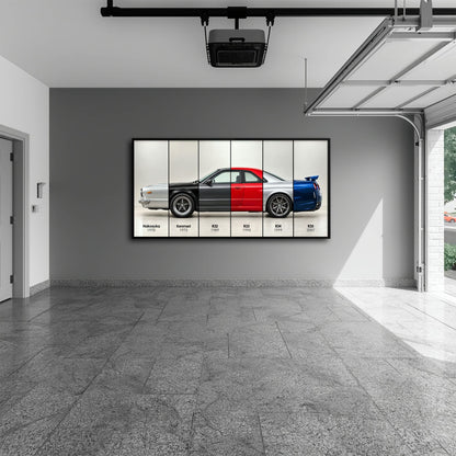 Nissan GT-R Evolution Poster & Canvas Wall Art | Caveson Cars