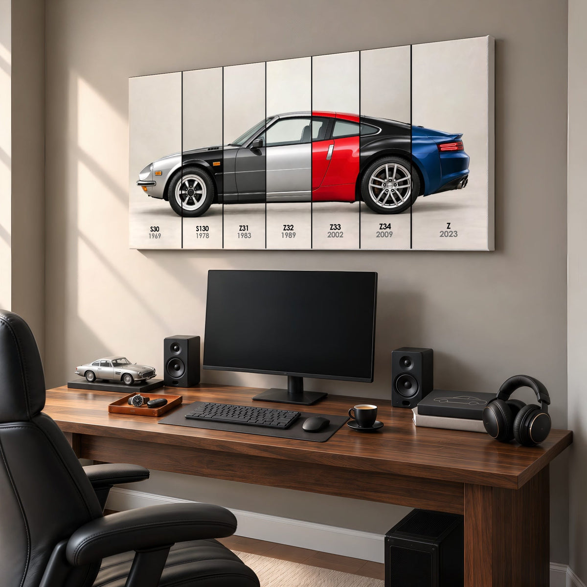 Nissan Z Evolution Poster 240Z to Z & Canvas Art | Caveson Cars