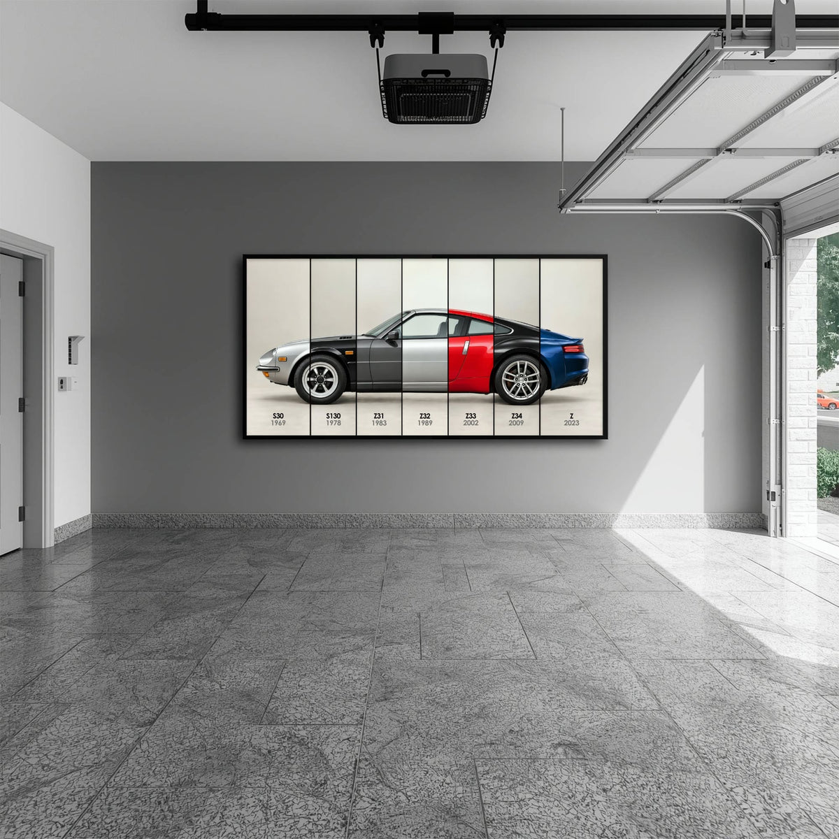 Nissan Z Evolution Poster 240Z to Z & Canvas Art | Caveson Cars