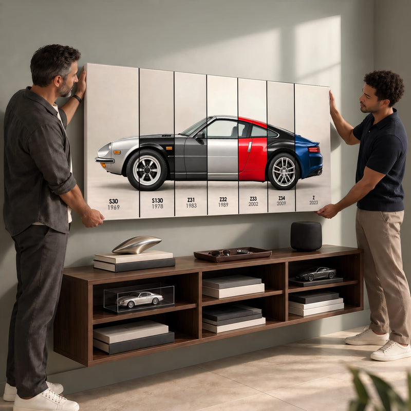 Nissan Z Evolution Poster 240Z to Z & Canvas Art | Caveson Cars