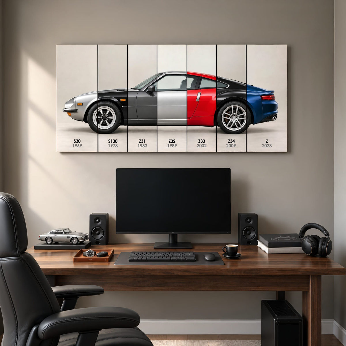 Nissan Z Evolution Poster 240Z to Z & Canvas Art | Caveson Cars