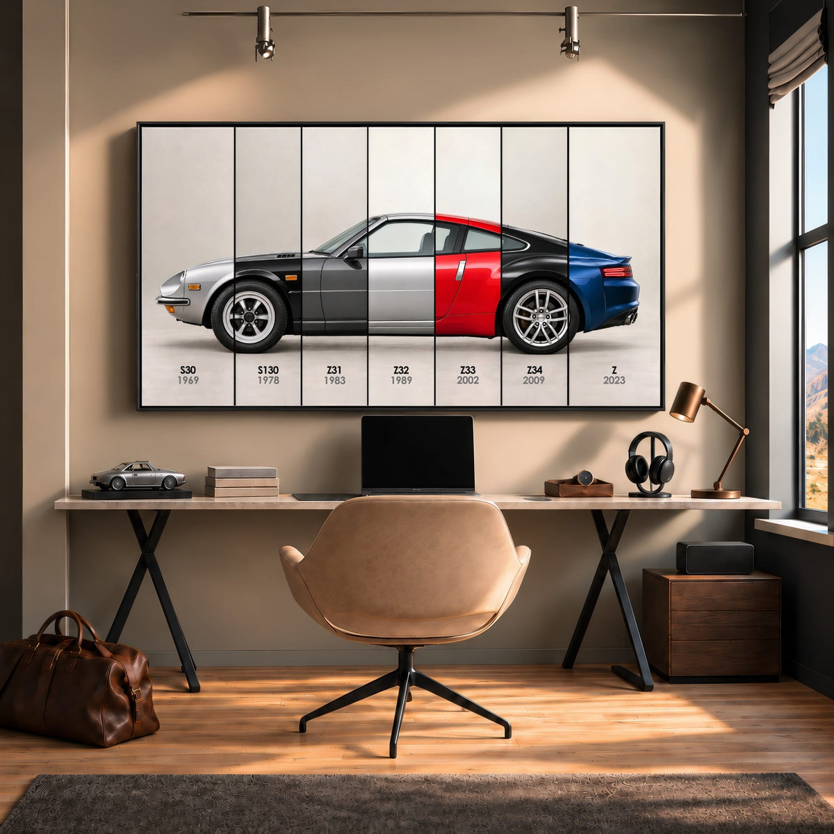 Nissan Z Evolution Poster 240Z to Z & Canvas Art | Caveson Cars