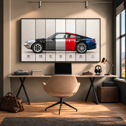 Nissan Z Evolution Poster 240Z to Z & Canvas Art | Caveson Cars