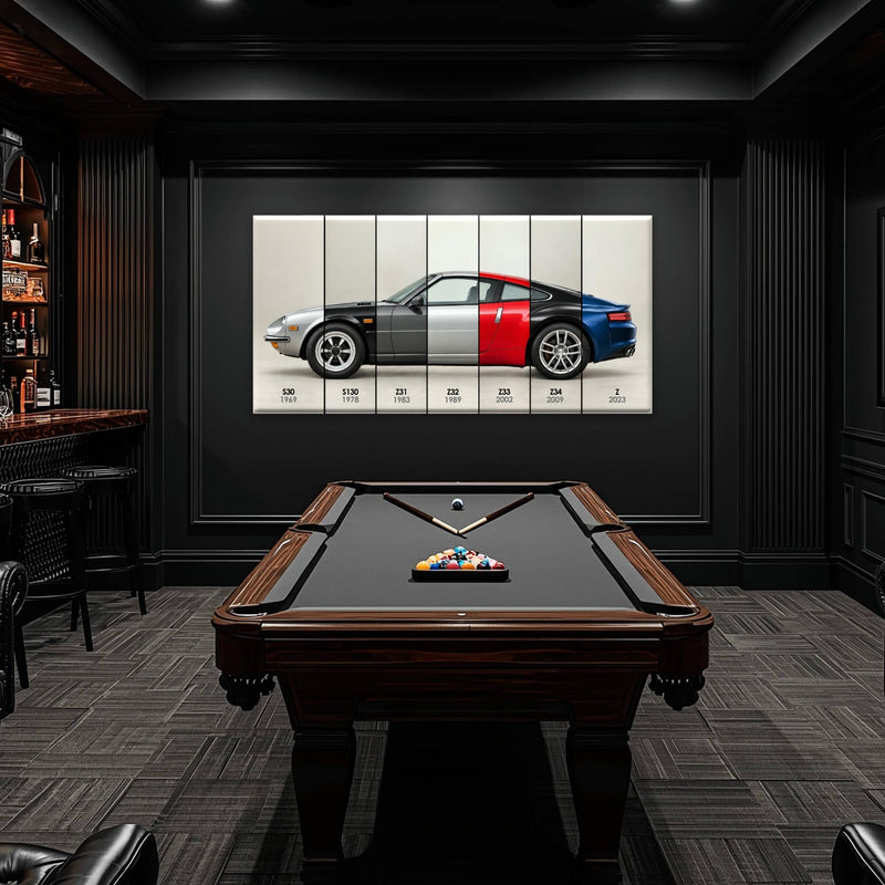 Nissan Z Evolution Poster 240Z to Z & Canvas Art | Caveson Cars