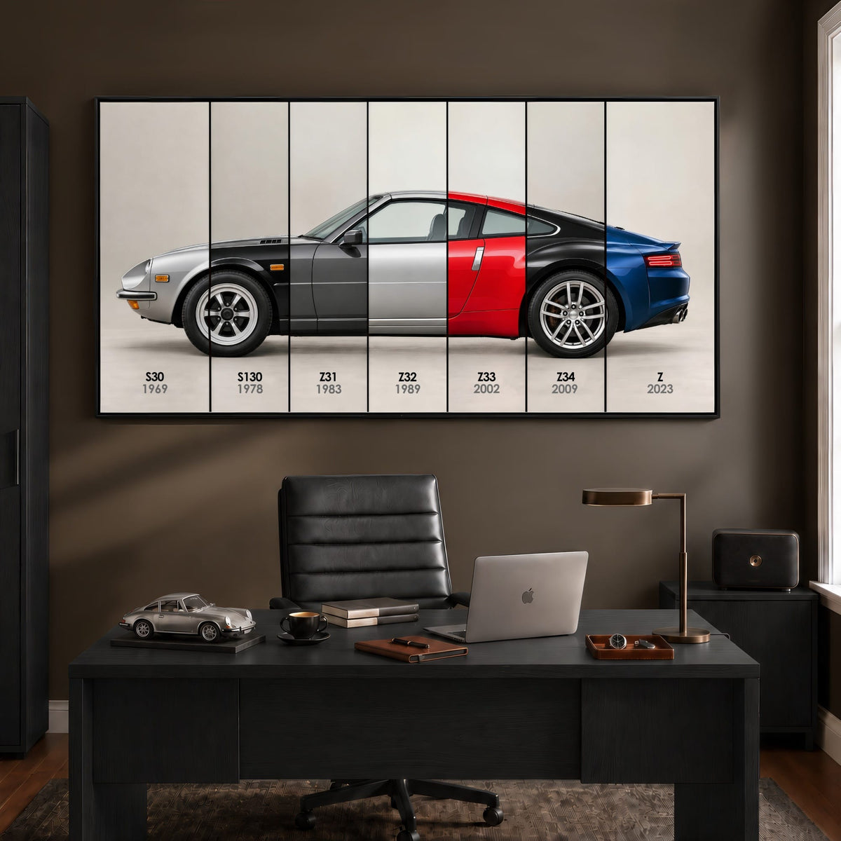 Nissan Z Evolution Poster 240Z to Z & Canvas Art | Caveson Cars