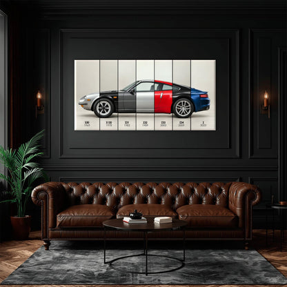 Nissan Z Evolution Poster 240Z to Z & Canvas Art | Caveson Cars