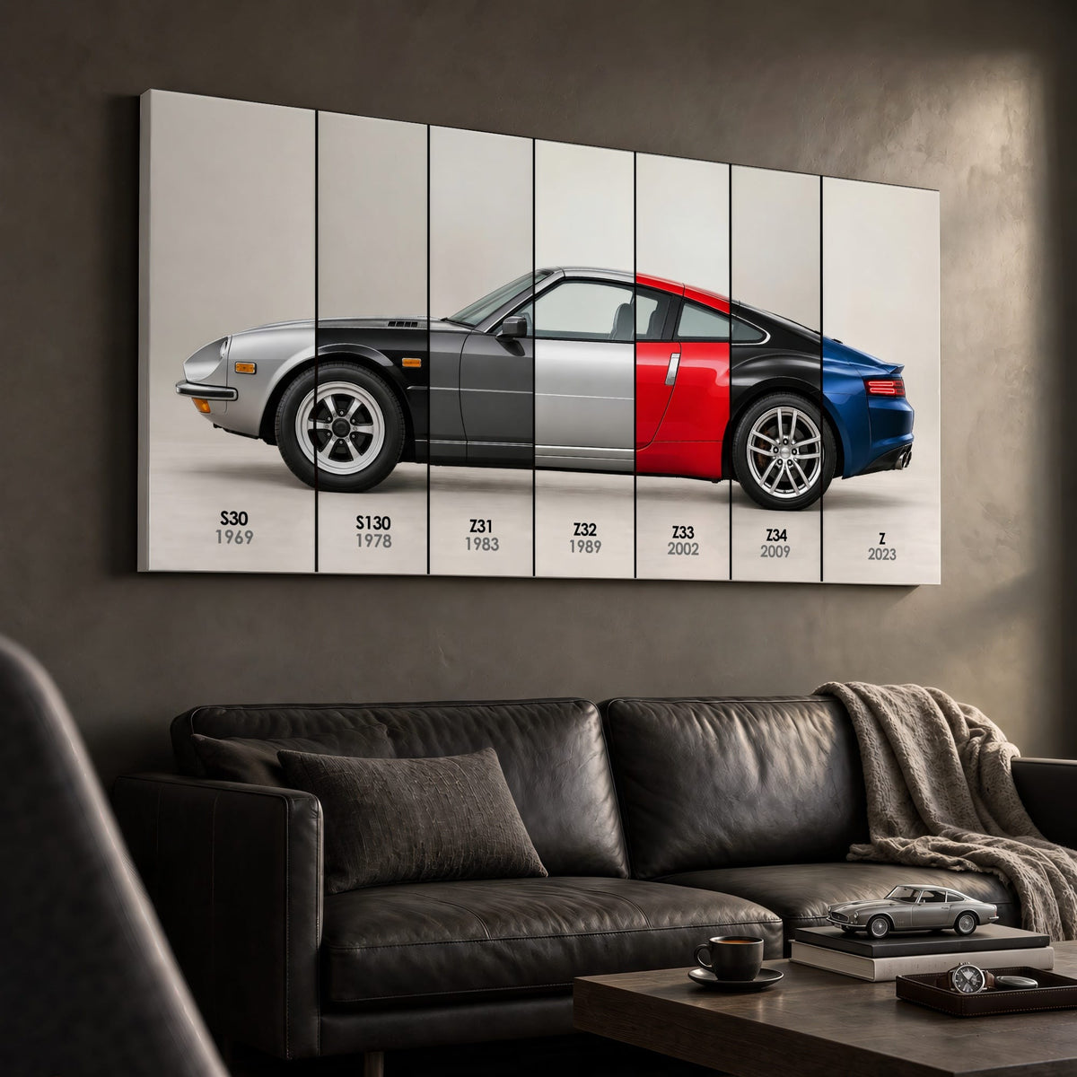 Nissan Z Evolution Poster 240Z to Z & Canvas Art | Caveson Cars