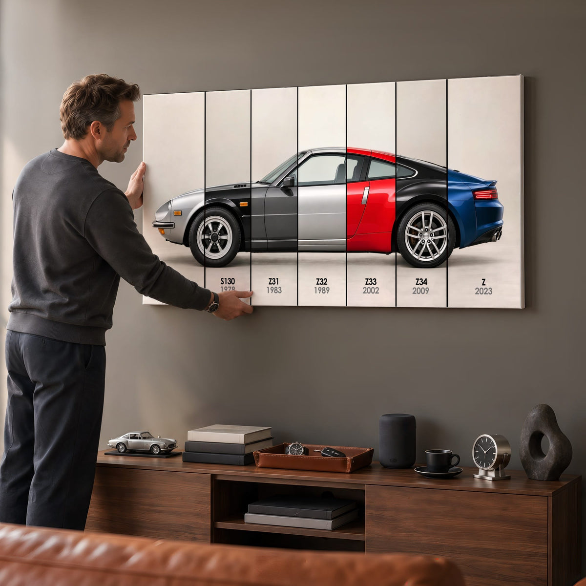 Nissan Z Evolution Poster 240Z to Z & Canvas Art | Caveson Cars
